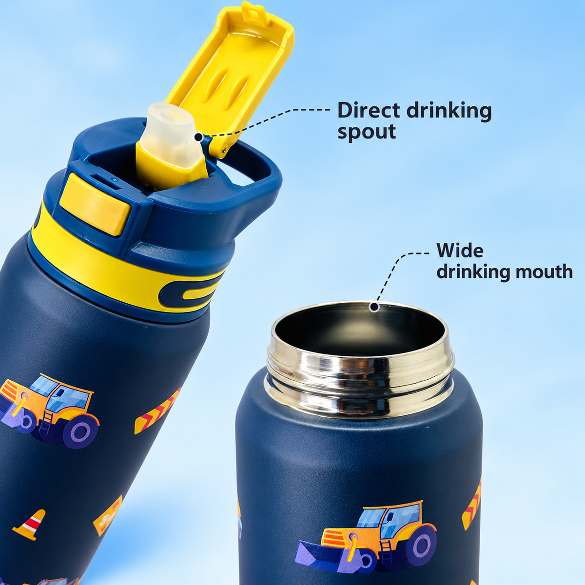 800ml Construction Crew Insulated Bottle