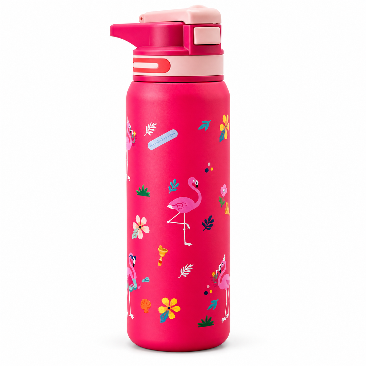 800ml Tropical Flamingo Insulated Bottle