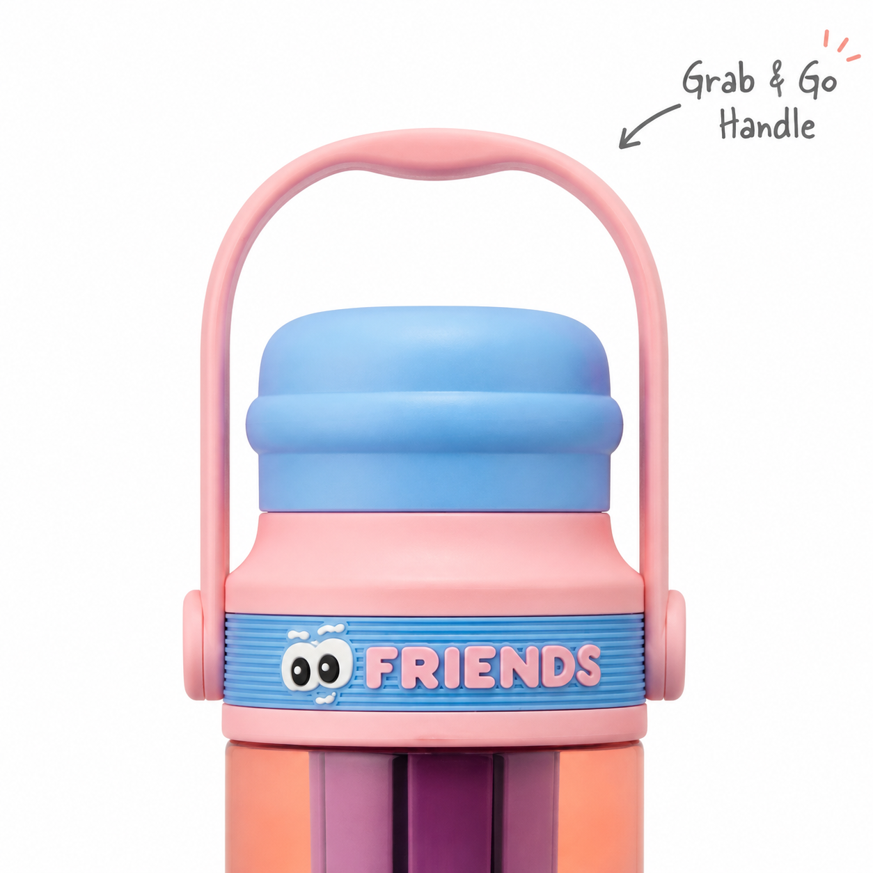 760ml Alkaline Filter Straw Tumbler – Pink Blue
