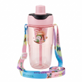 2-in-1 Dual-Lid "Autumn Garden" Bear Water Bottle |Pink
