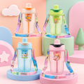 Autumn Garden Bear 2-in-1 Kids Water Bottle with Strap