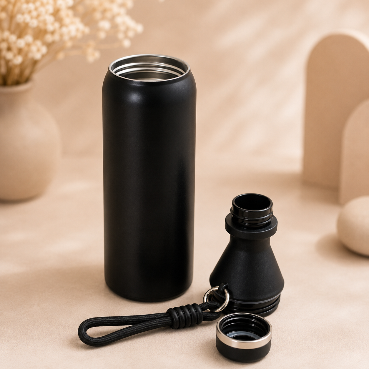Premium Insulated Bottle – Black | 530ml