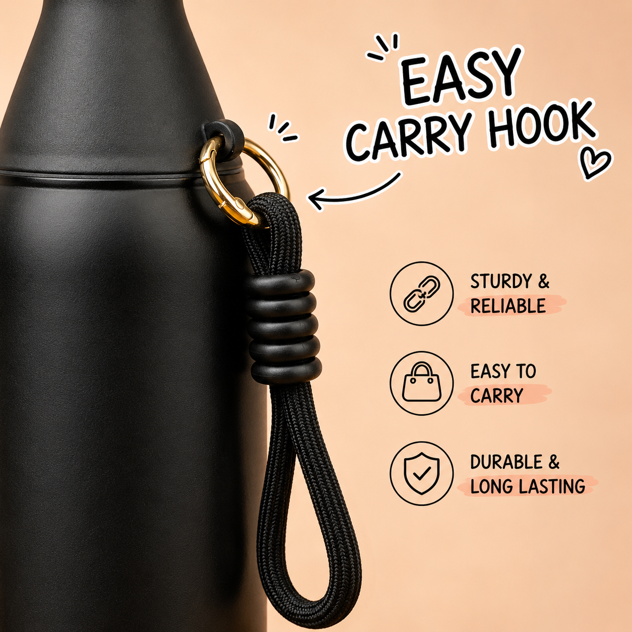Premium Insulated Bottle – Black | 530ml