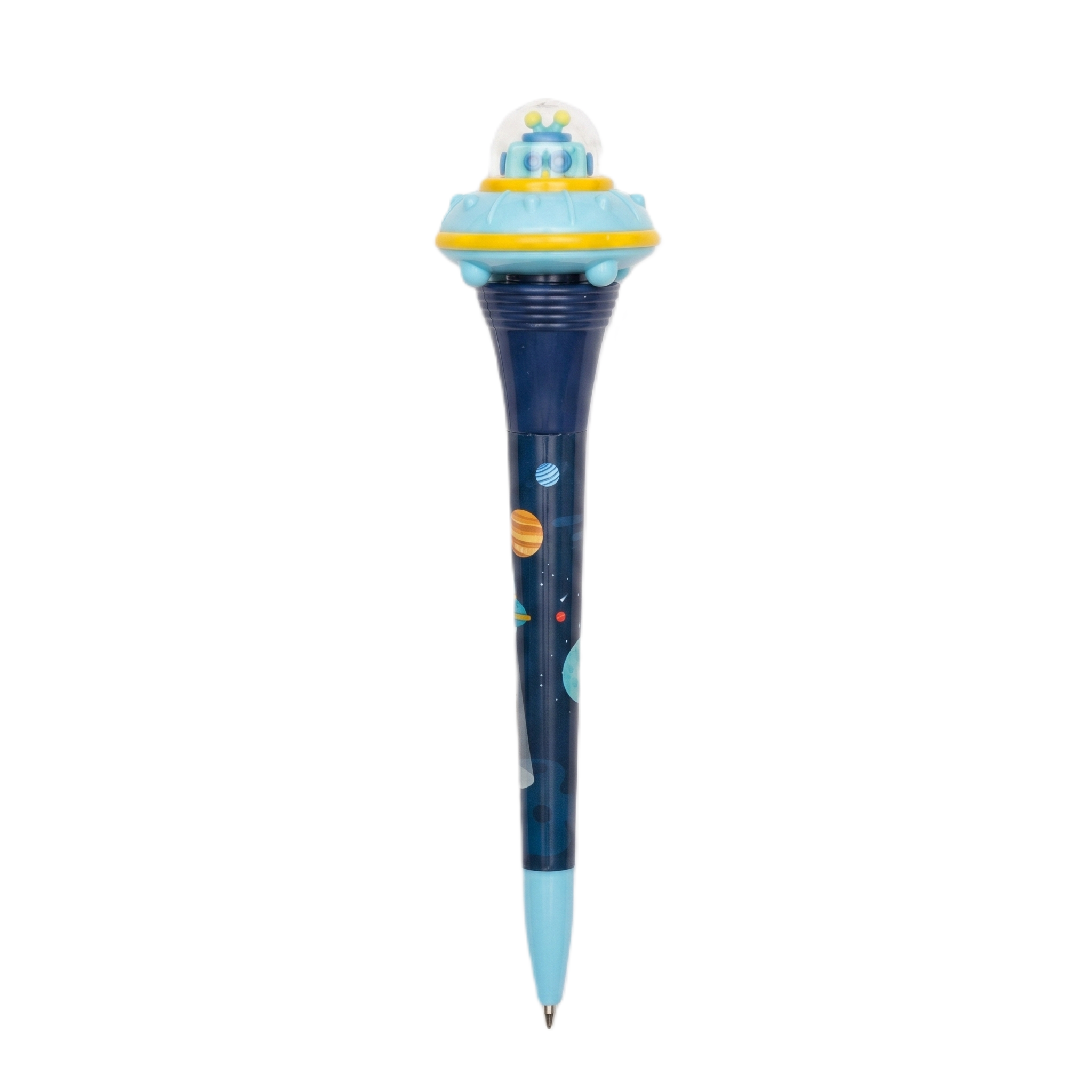 Spinning Monster UFO Space Pen | Purple Galaxy Fidget Pen