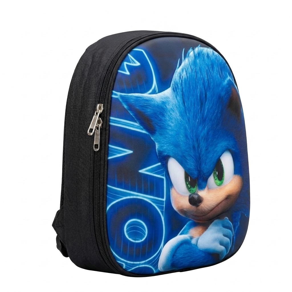 12" Supersonic Blue Hero 3D Toddler Backpack | Ergonomic Preschool Bag for Kids