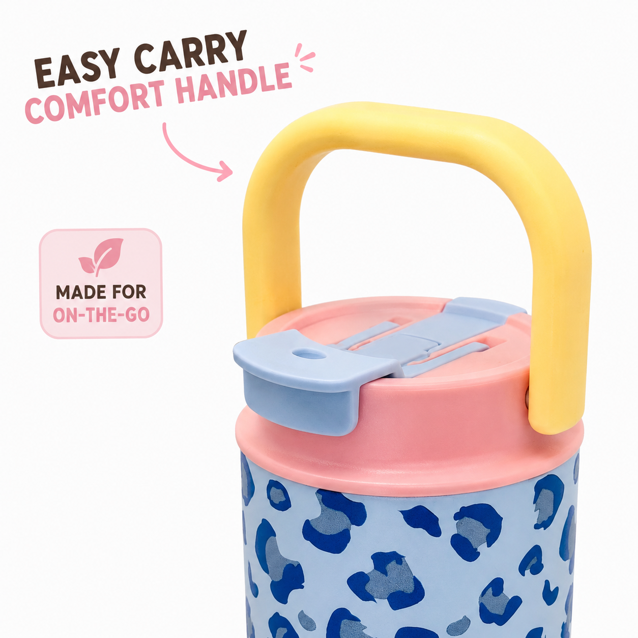 600ml Blue Leopard 2-in-1 Insulated Tumbler