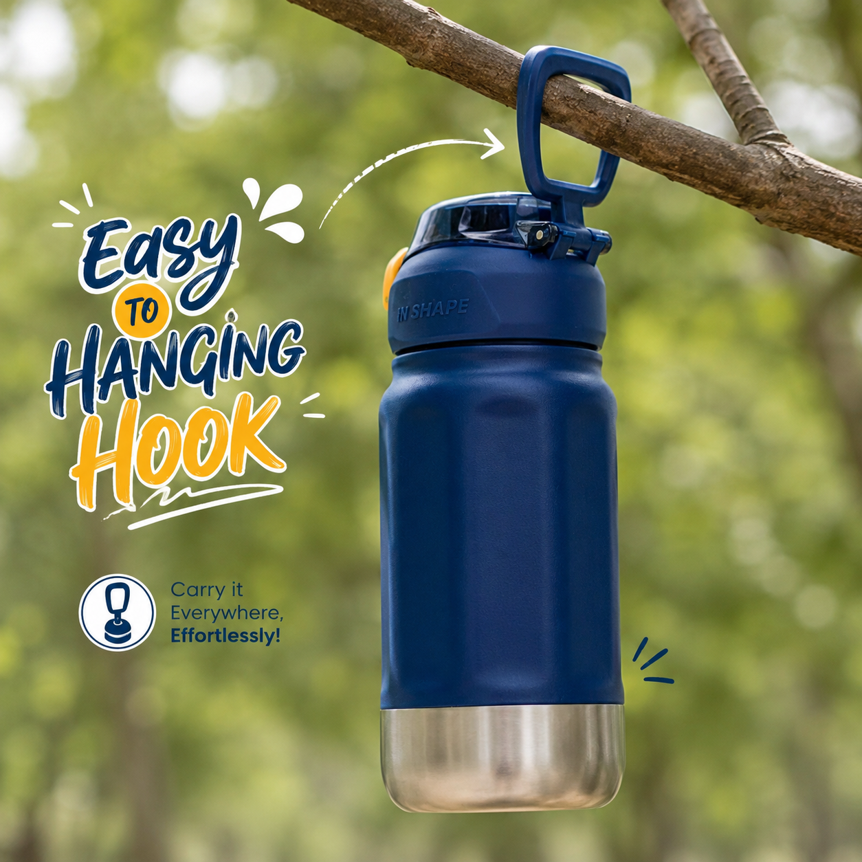 520ml stainless steel insulated water bottle - Blue