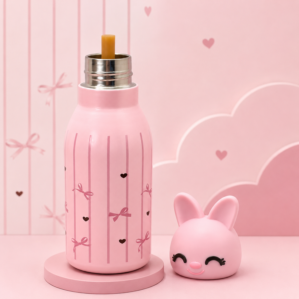 3D Bunny 450ml 2-in-1 Insulated Bottle