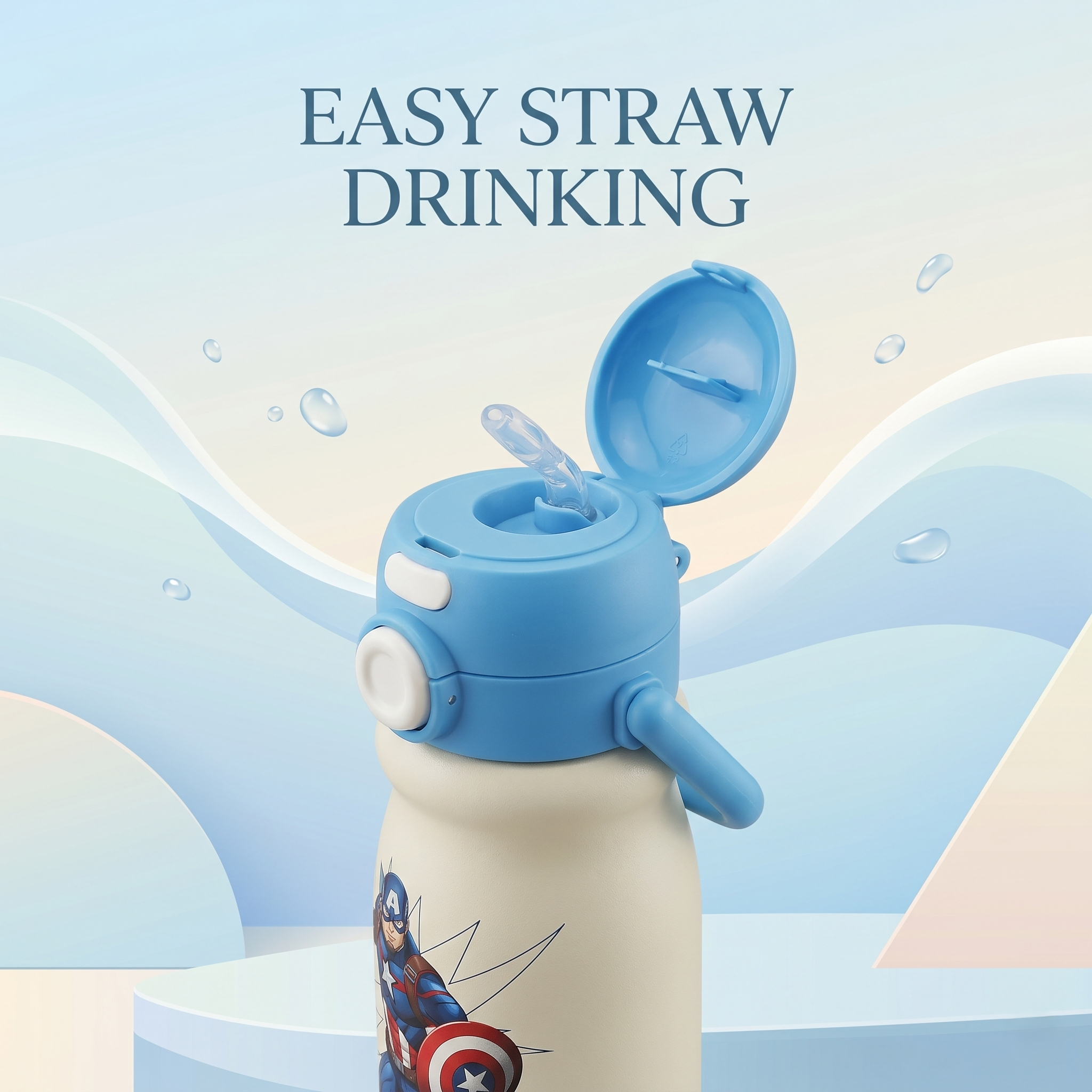 Captain America 500ml Insulated Water Bottle