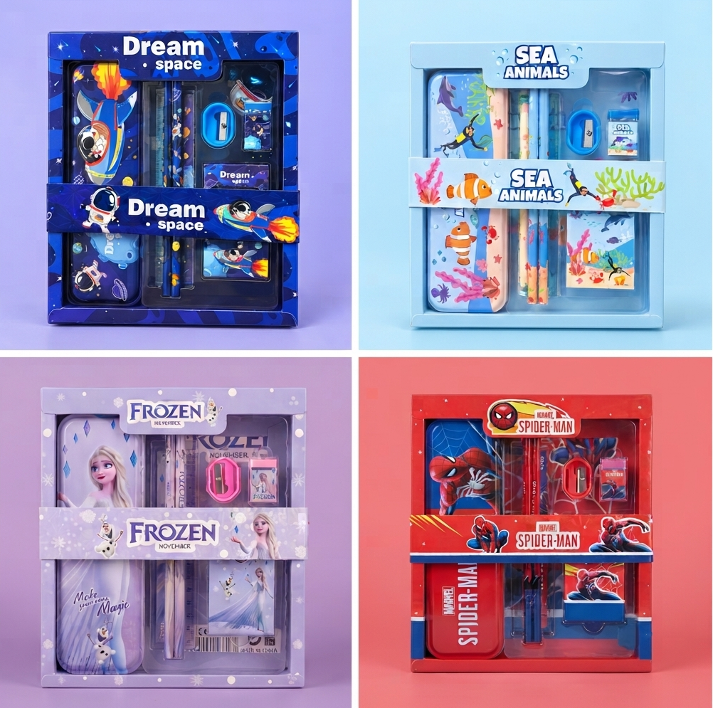 Character Stationery Gift Set – 4 Themes