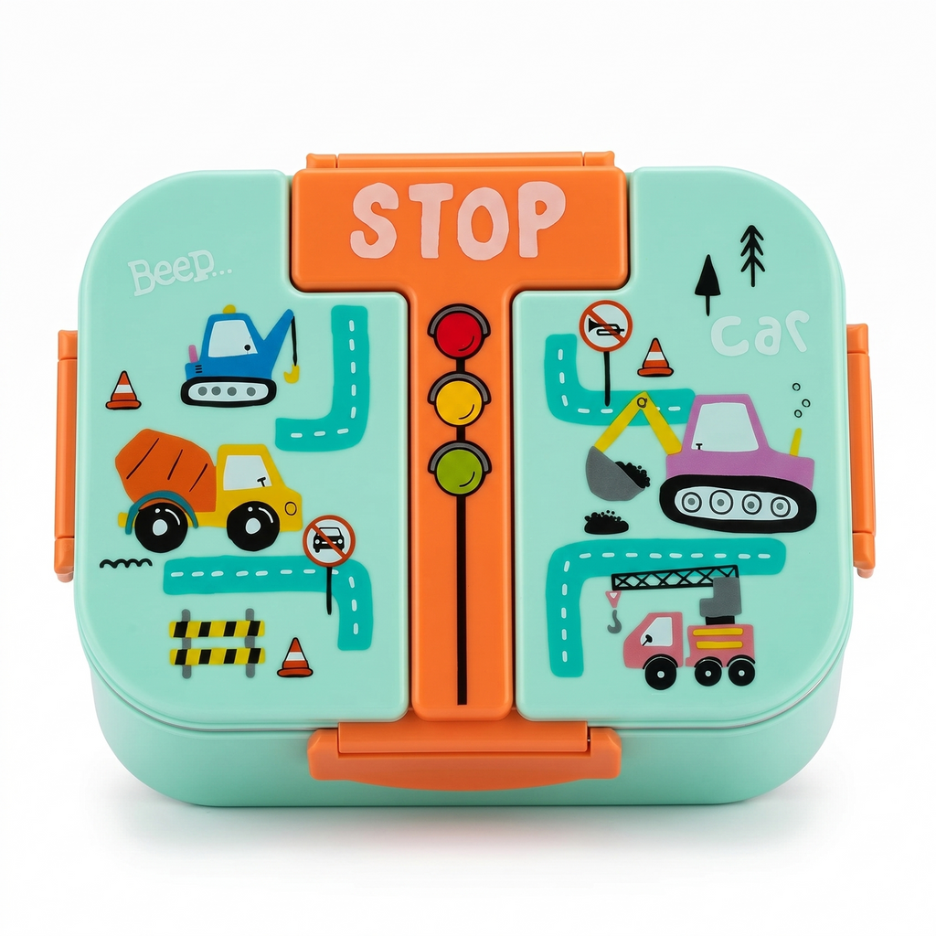 "City Traffic" 2-Compartment SUS 304 Insulated Kids Lunch Box