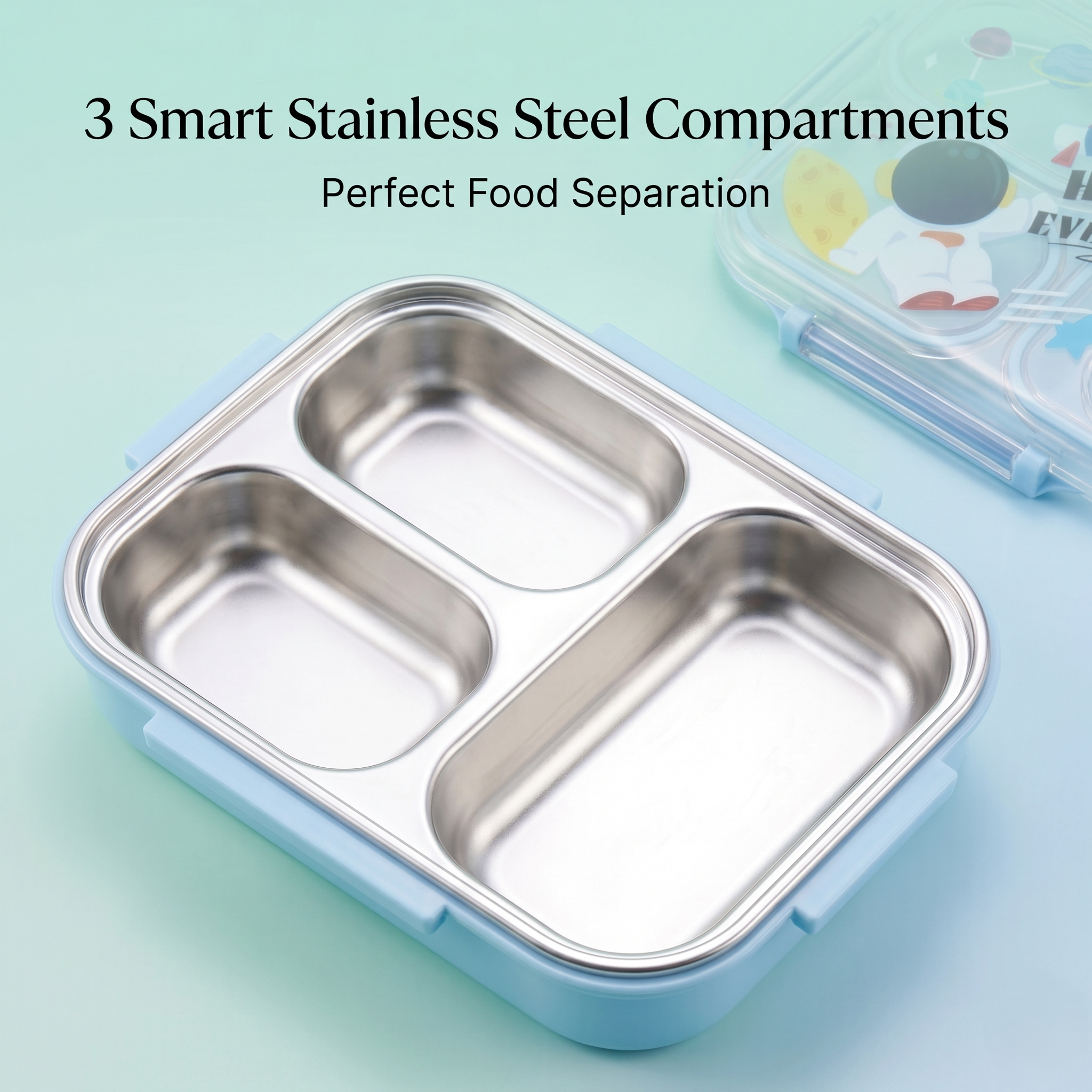 Space Explorer 600ml Premium Stainless Steel Bento Box