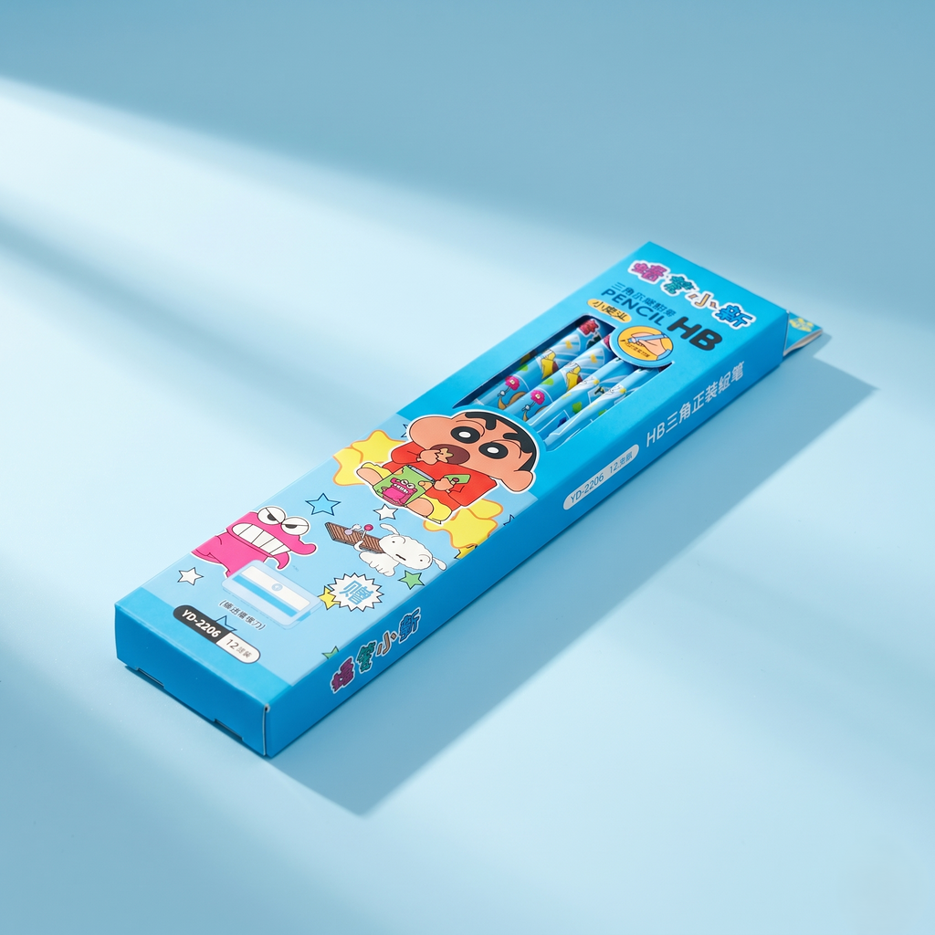 Shinchan Blue Premium Wooden Pencil Set