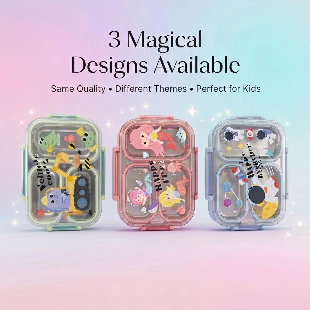 Dino Builder 600ml Premium Stainless Steel Bento Box