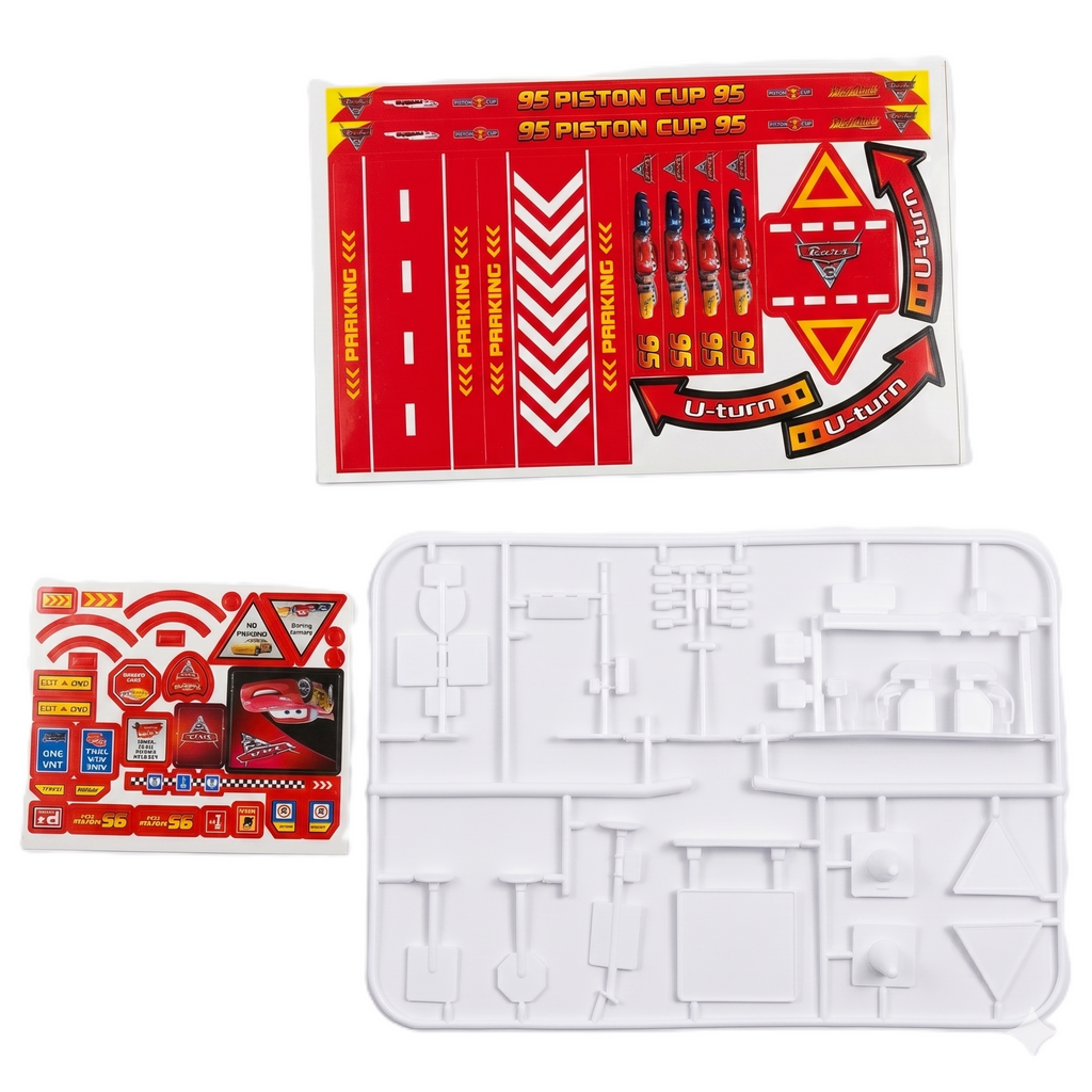 Disney Cars 2-in-1 Racing Garage & Parking Track Set (29 Pieces)