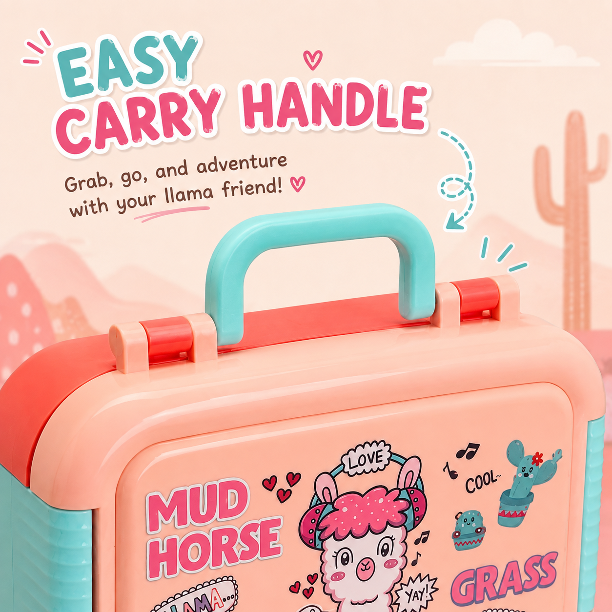 Premium Stainless Steel Kids Bento Box (Mud Horse Theme)