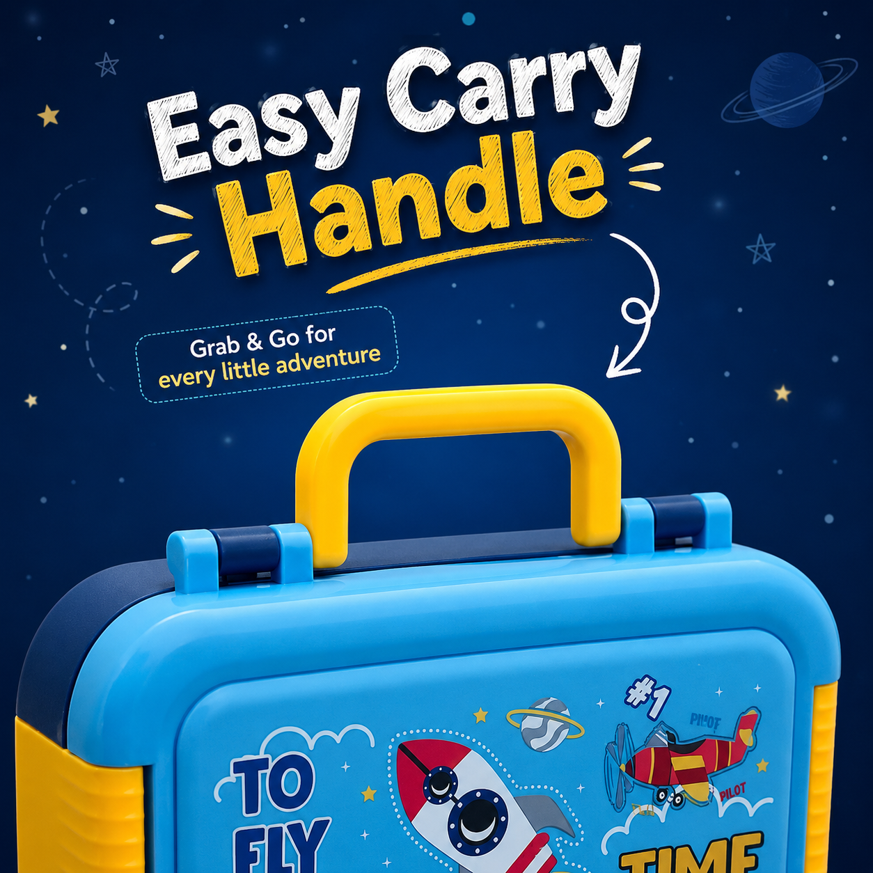 Premium Stainless Steel Kids Bento Box (Space Explorer)