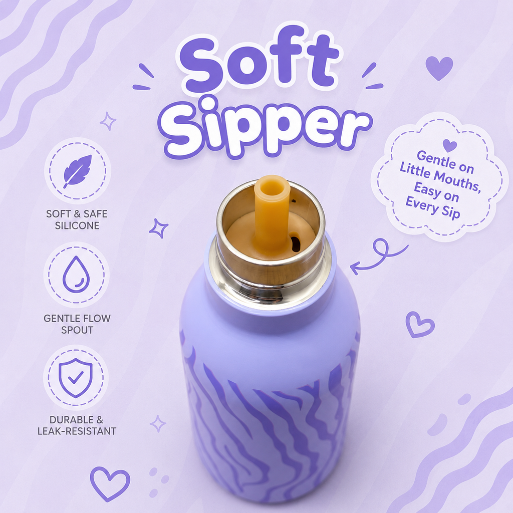 3D Elephant 450ml 2-in-1 Insulated Bottle