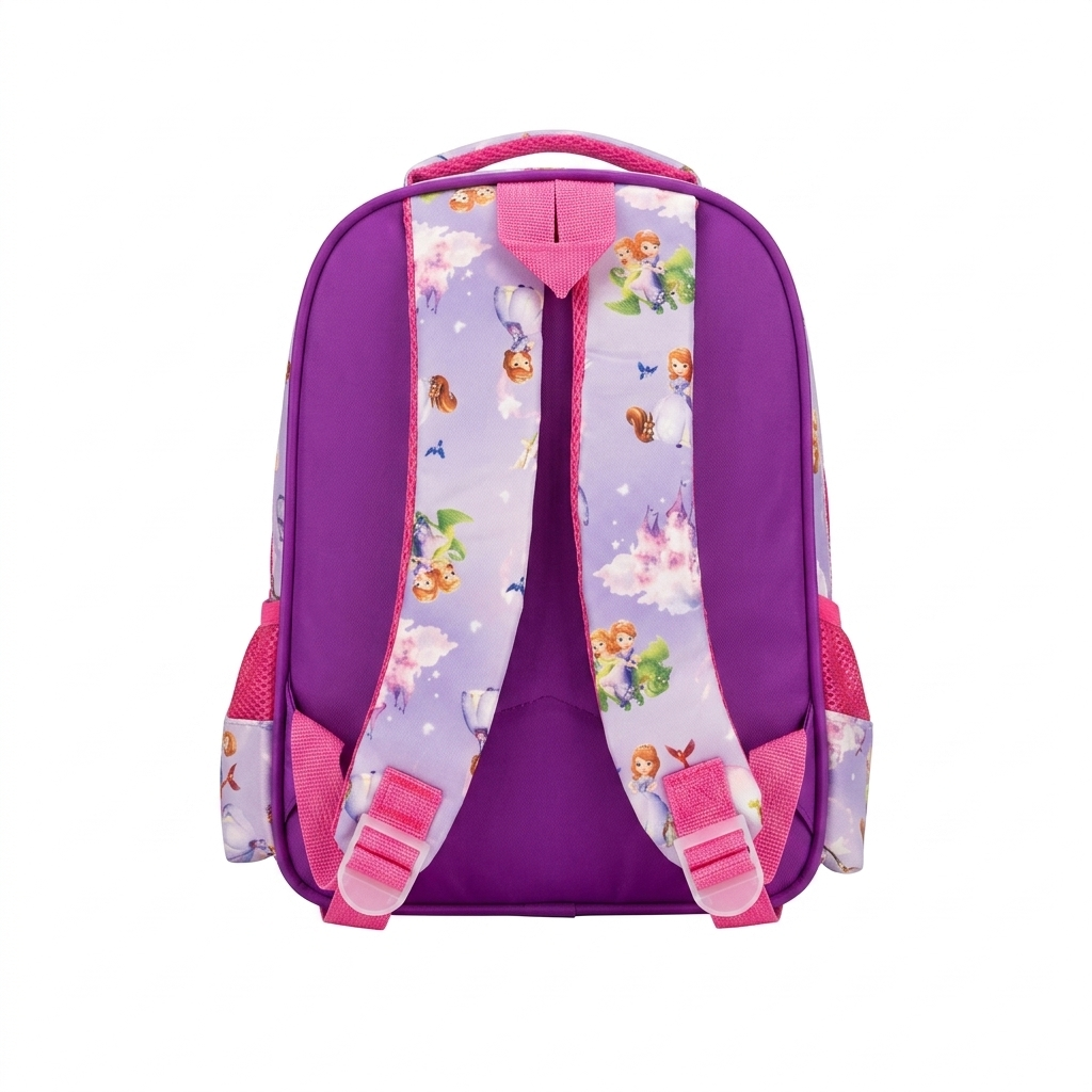 13" Royal Princess 3-Compartment Junior Backpack | Ergonomic Purple School Bag for Girls