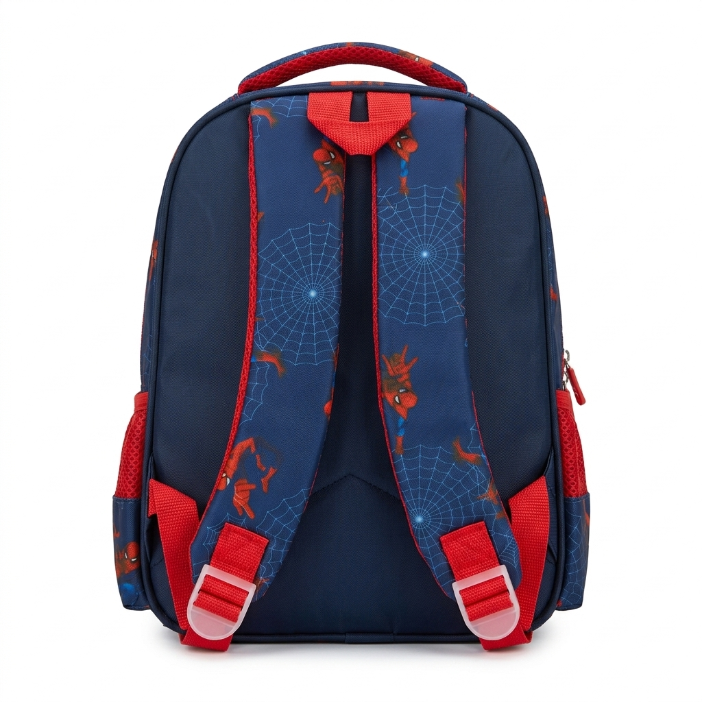 13" Spider-Man 3-Compartment Junior Backpack | Ergonomic Marvel Avengers School Bag for Kids