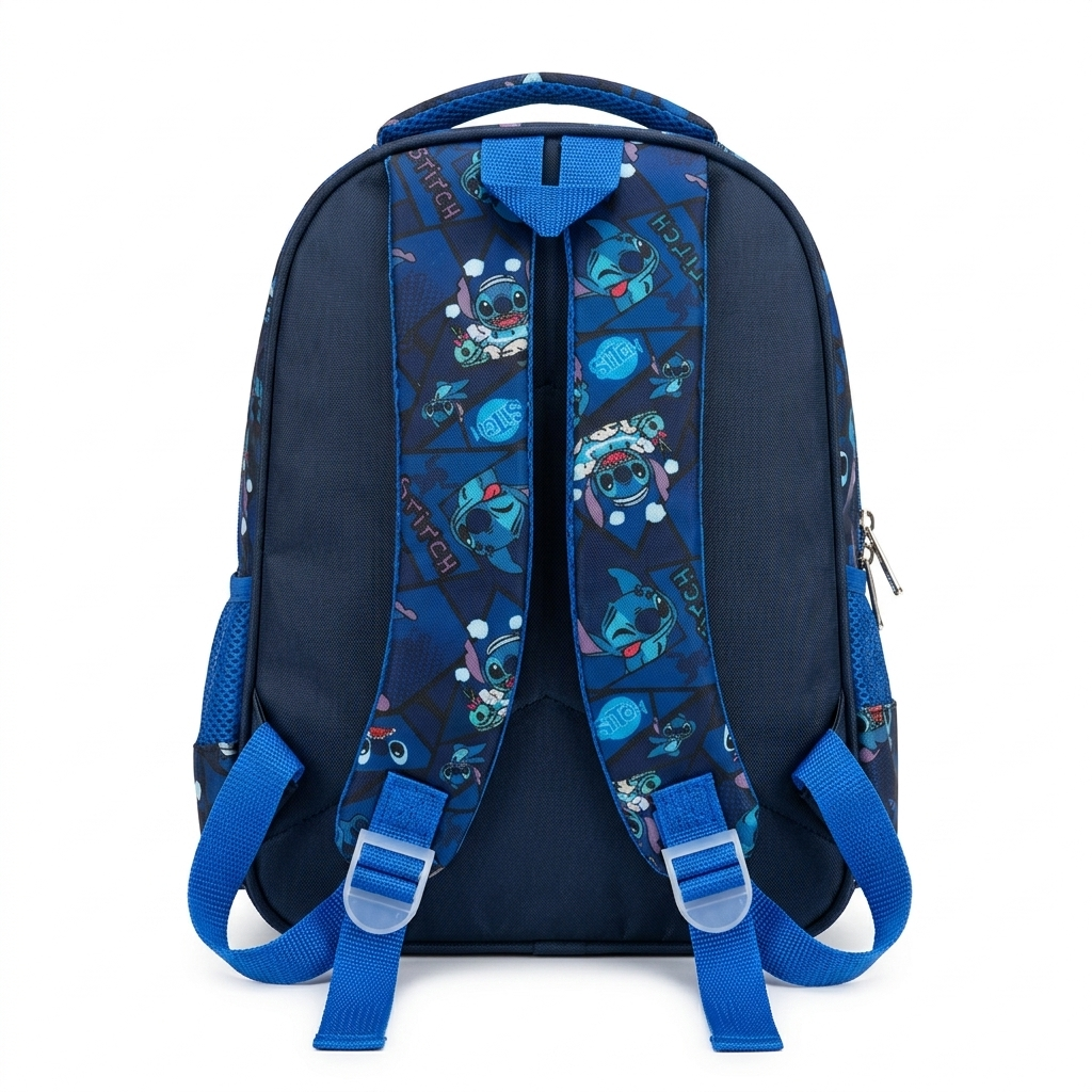 13" Stitch 3-Compartment Junior Backpack | Ergonomic Lilo & Stitch School Bag for Kids