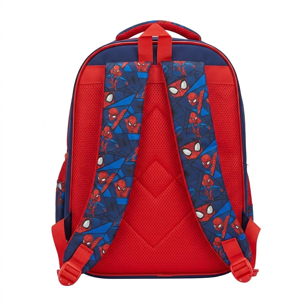 16" Spider-Man 3-Compartment Large Backpack | Ergonomic Marvel Avengers School Bag for Kids