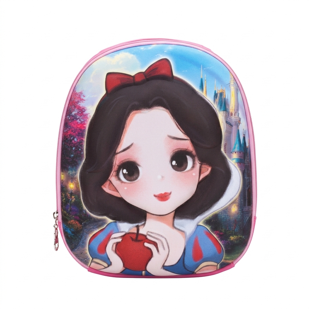 12" Fairytale Princess 3D Toddler Backpack | Ergonomic Pink Preschool Bag for Girls