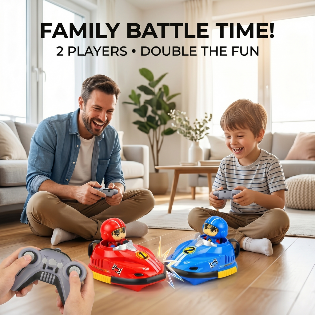 Ultimate RC Bumper Car Battle Set | 2-Player High-Speed 360° Stunts