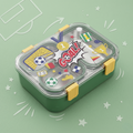 "Football Goal" 3-Compartment Premium SUS 304 Stainless Steel Bento Box
