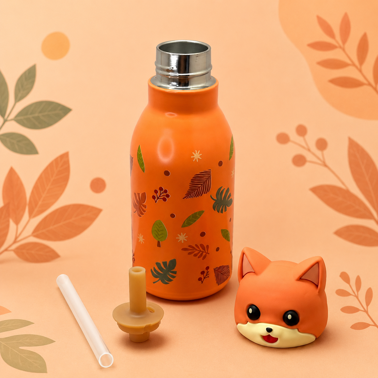 3D Fox 450ml 2-in-1 Insulated Bottle