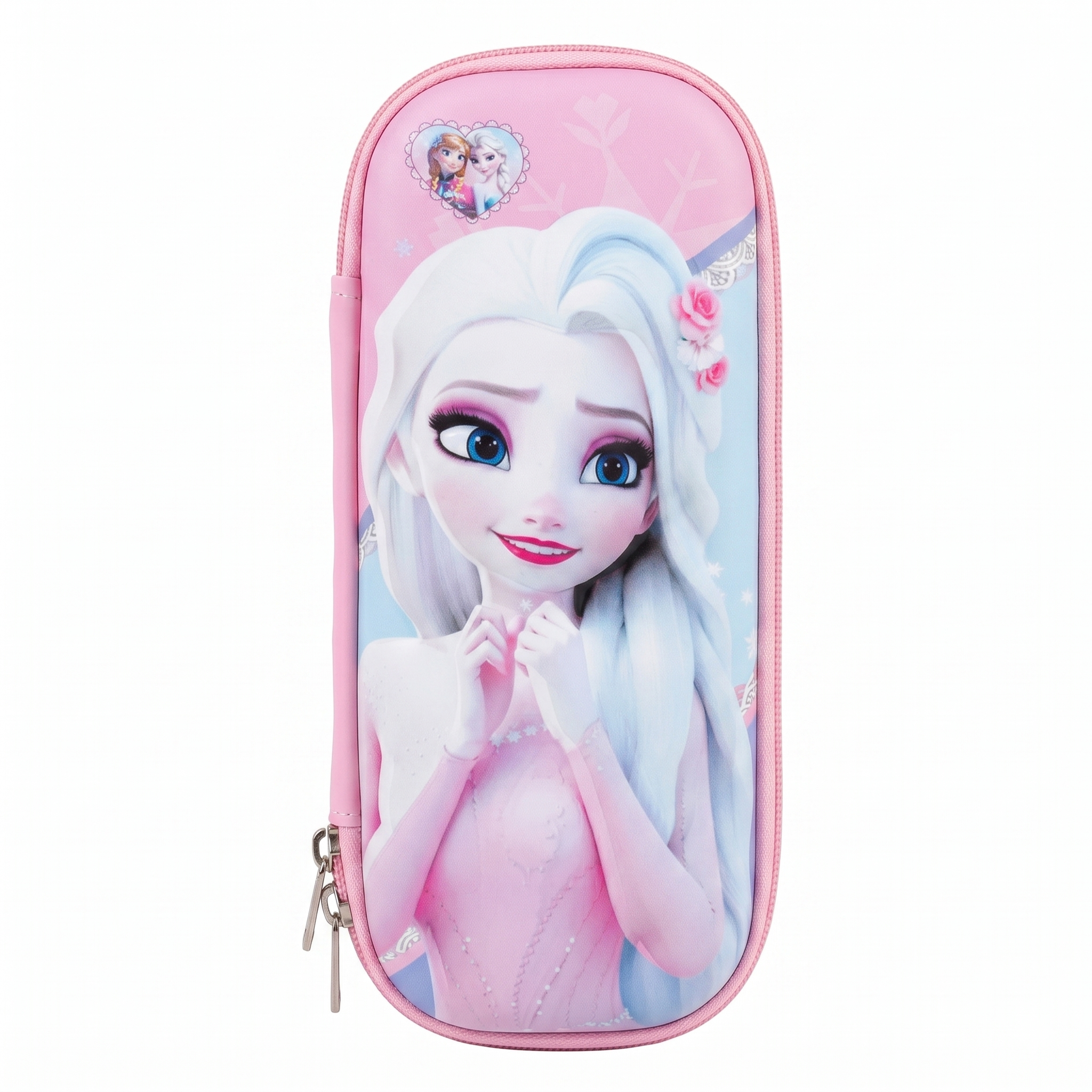 Frozen Elsa 3D Pencil Case | Pink School Hard-Shell Organizer