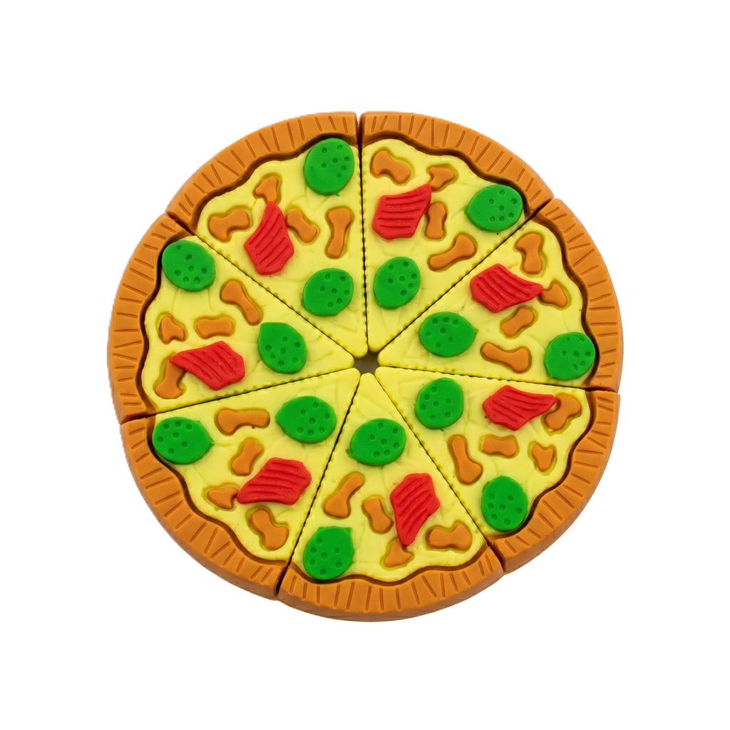 Pizza Tasty 3D Puzzle Eraser Set | Novelty Gourmet Stationery