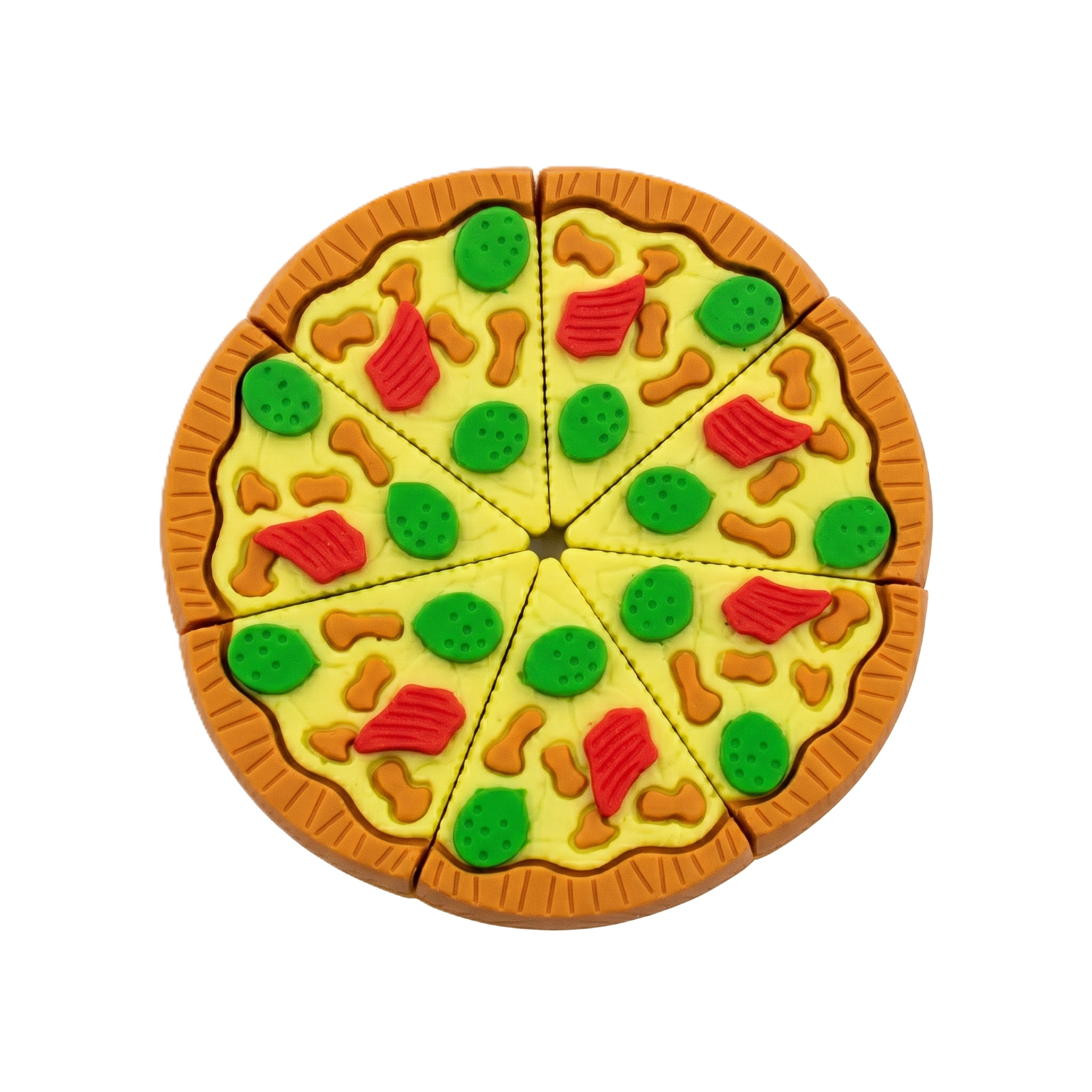 Pizza Tasty 3D Puzzle Eraser Set | Novelty Gourmet Stationery