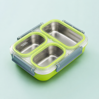 Gibo Premium Stainless Steel Bento Lunch Box (Green)