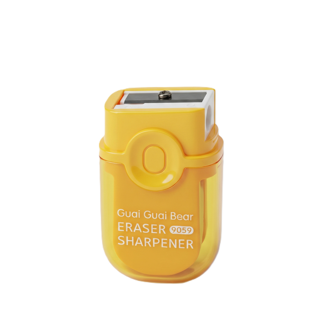Guai Guai Bear 2-in-1 Sharpener & Eraser | Yellow Edition