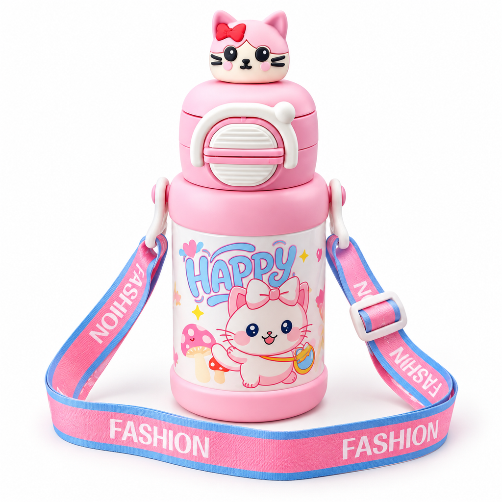 500ml Happy Kitty Insulated Bottle