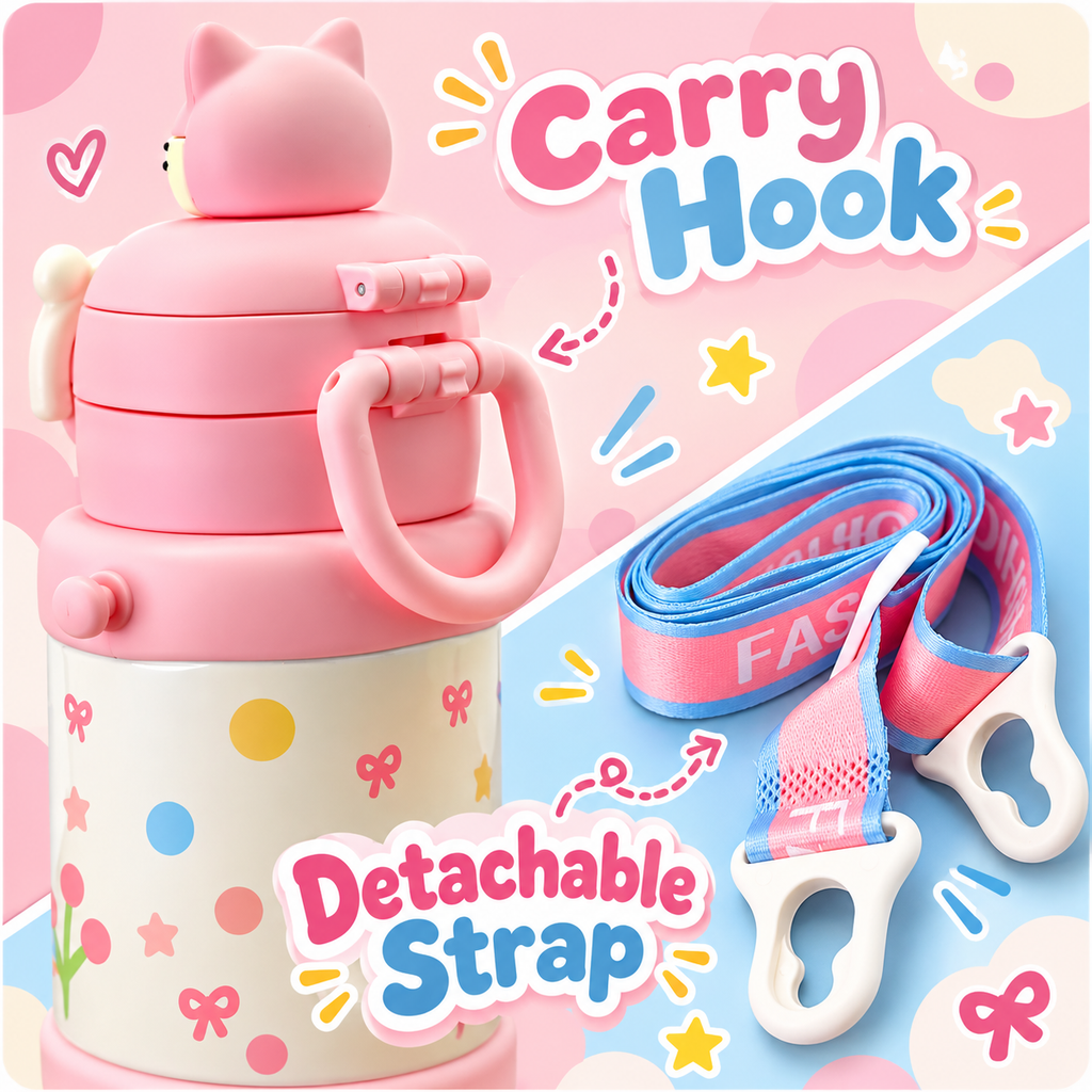 500ml Happy Kitty Insulated Bottle