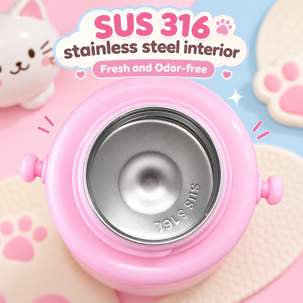 500ml Happy Kitty Insulated Bottle