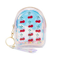 Holographic "Cherry Garden" Shimmer Coin Pouch | Backpack Style
