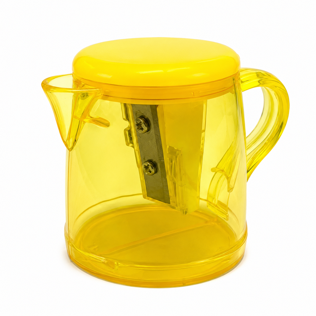 Lemon Yellow 2-Port Kettle Shape Pencil Sharpener