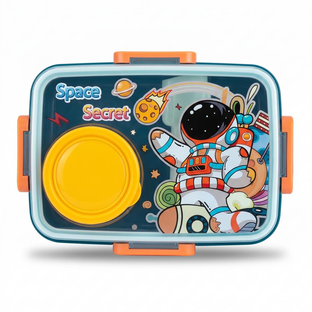 "Space Secret" 800ml Spill-Proof 2-Compartment Lunch Box