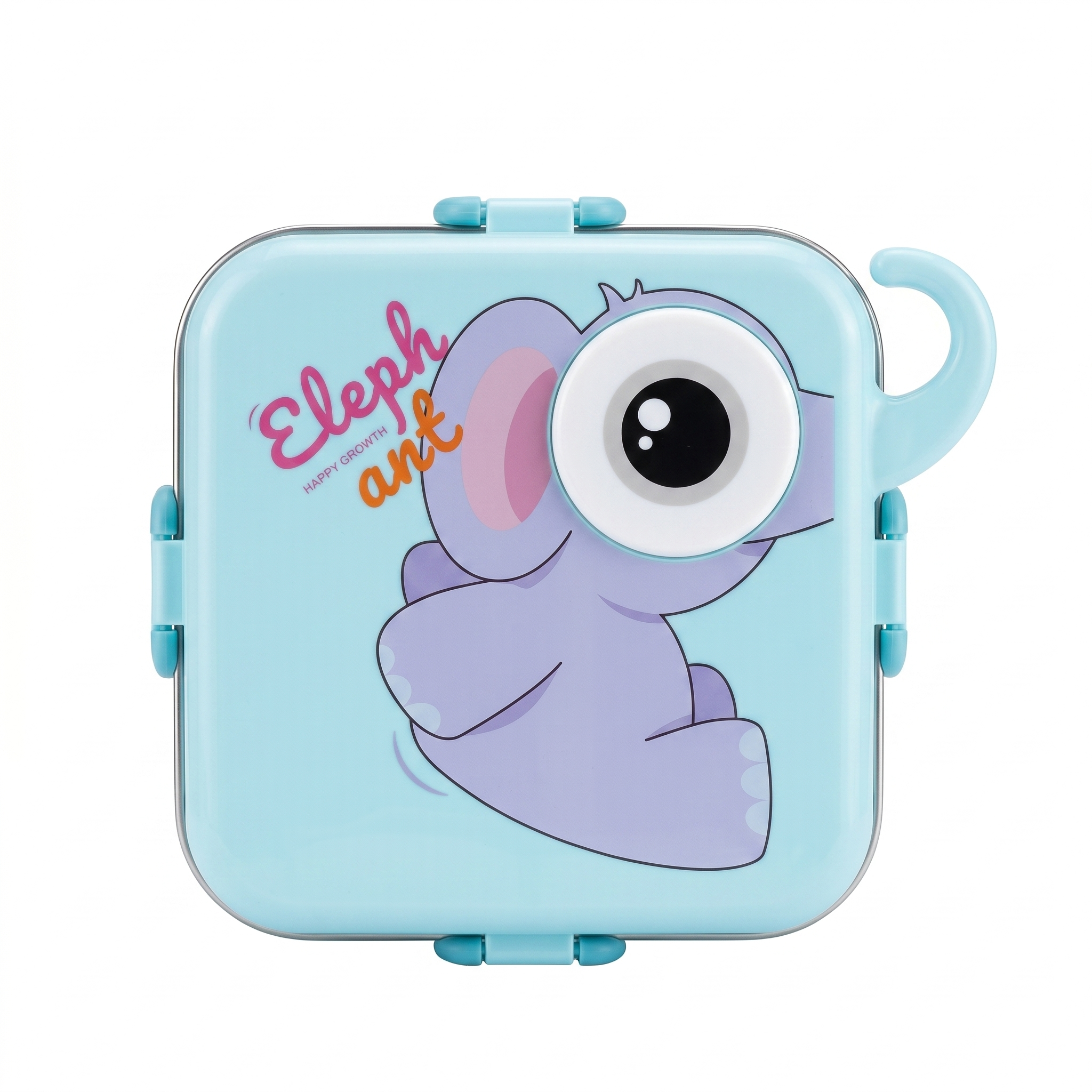 Elephant-Blue Giant 1120ml Double Layer Stainless Steel Bento Box