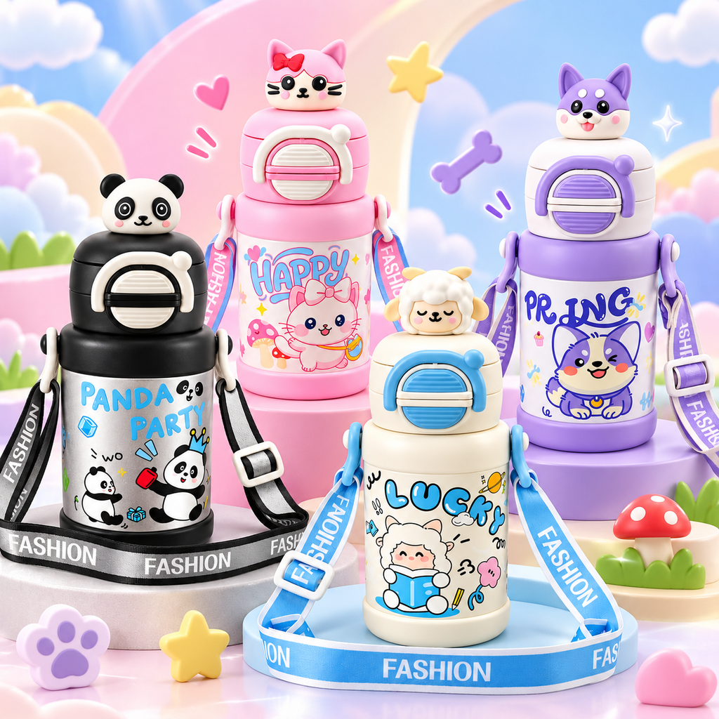 500ml Happy Kitty Insulated Bottle