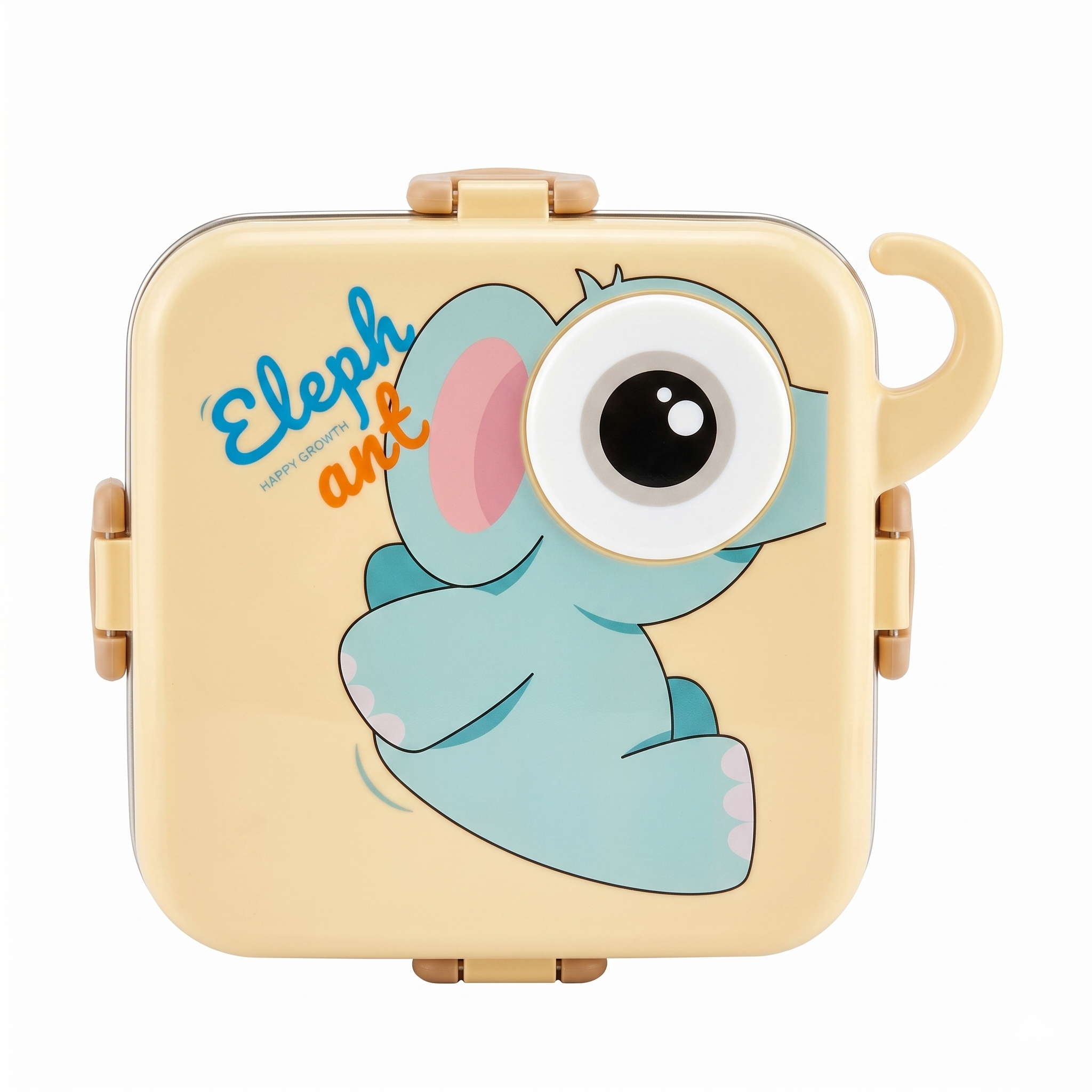 Elephant-Cream Giant 1120ml Double Layer Stainless Steel Bento Box