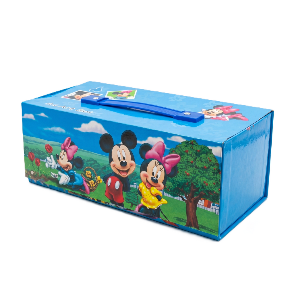 Mickey & Friends 54pc Art Chest | Kids Multi-Tier Stationery Set