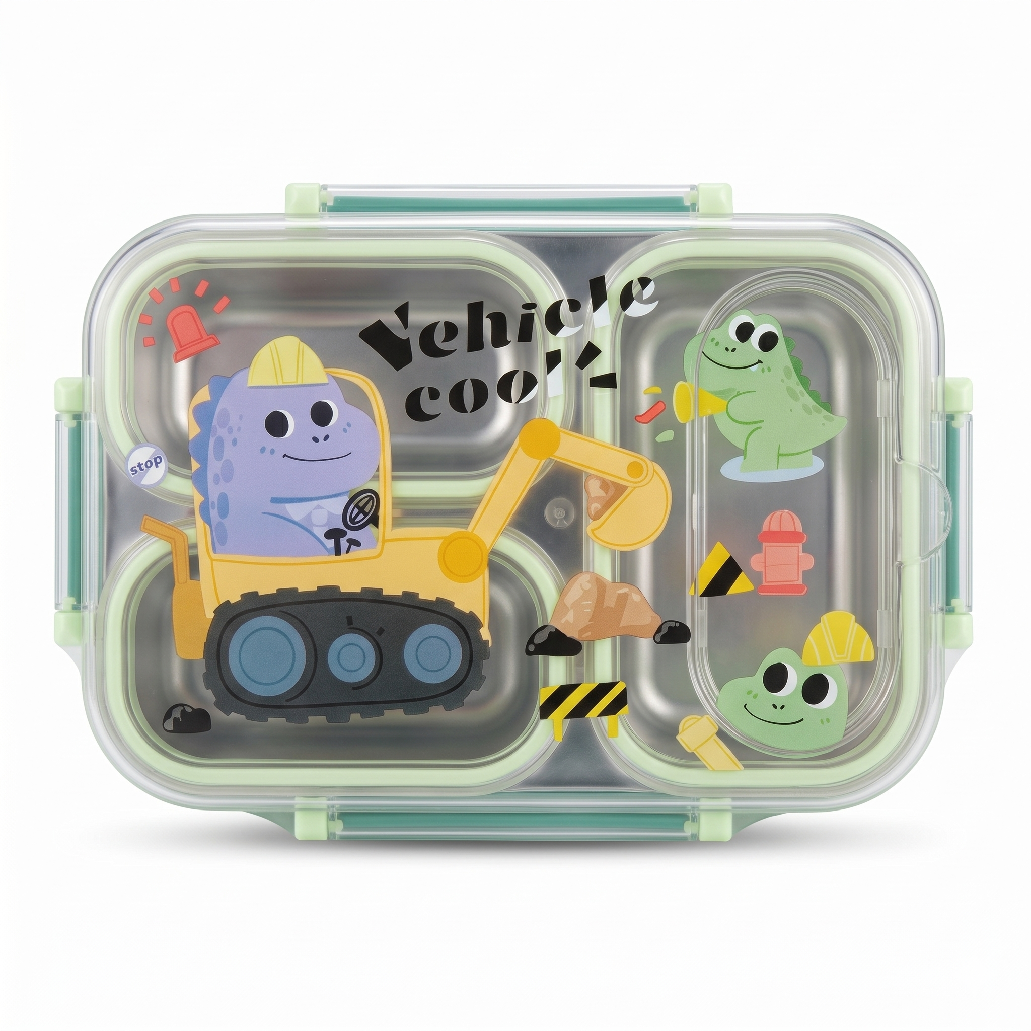 Dino Builder 600ml Premium Stainless Steel Bento Box