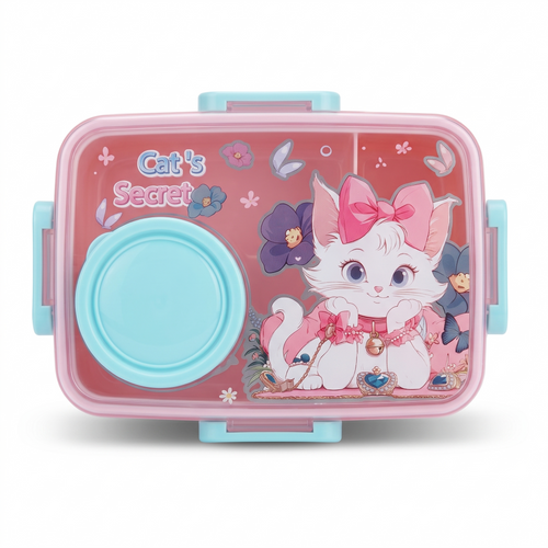 "Cat’s Secret" 800ml Spill-Proof 2-Compartment Lunch Box