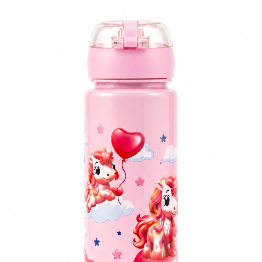Magical Unicorn Bubblegum Pink 900ml Kids Water Bottle
