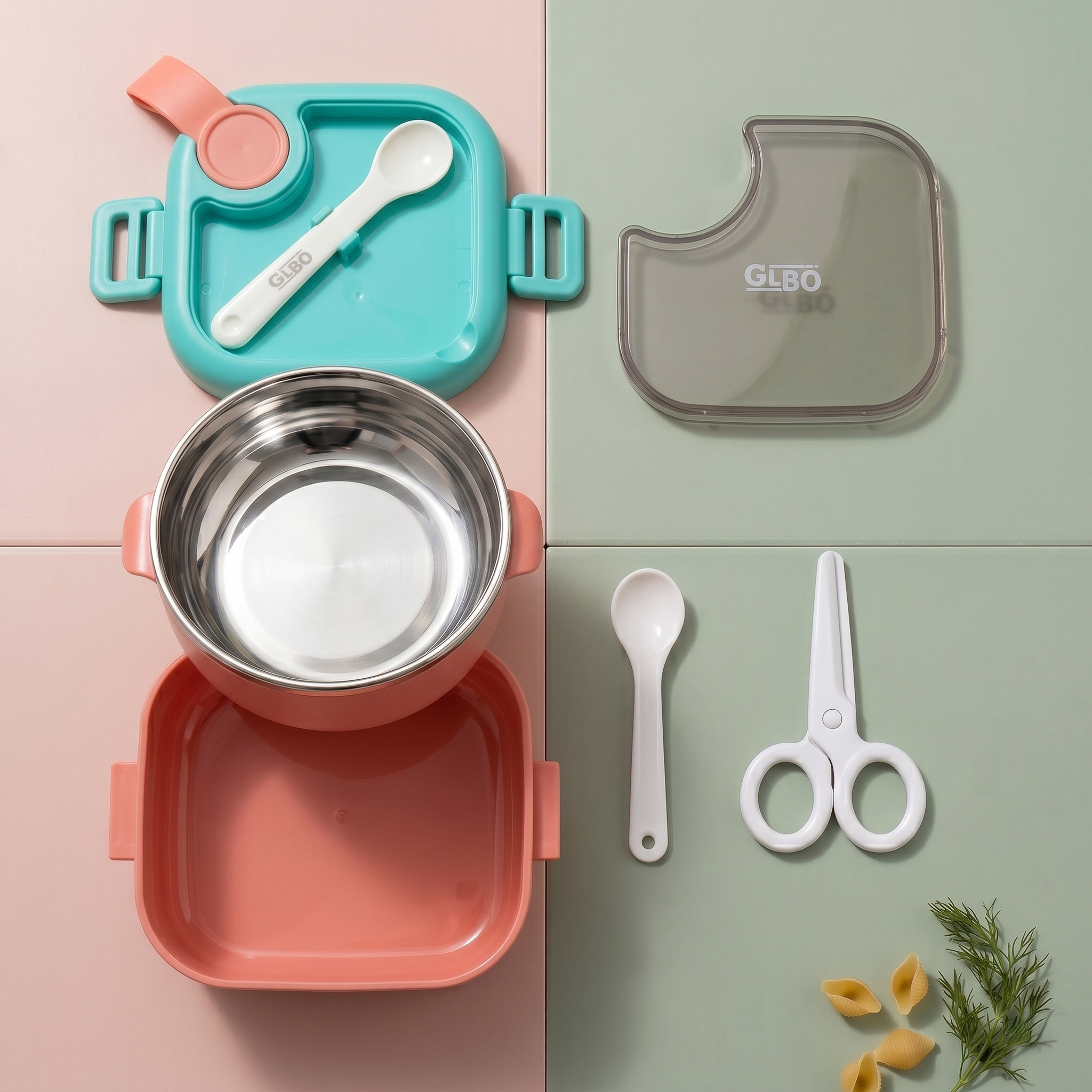 "Eco-Sanitation" 800ml SUS Leak-Proof Kids Lunchbox Set