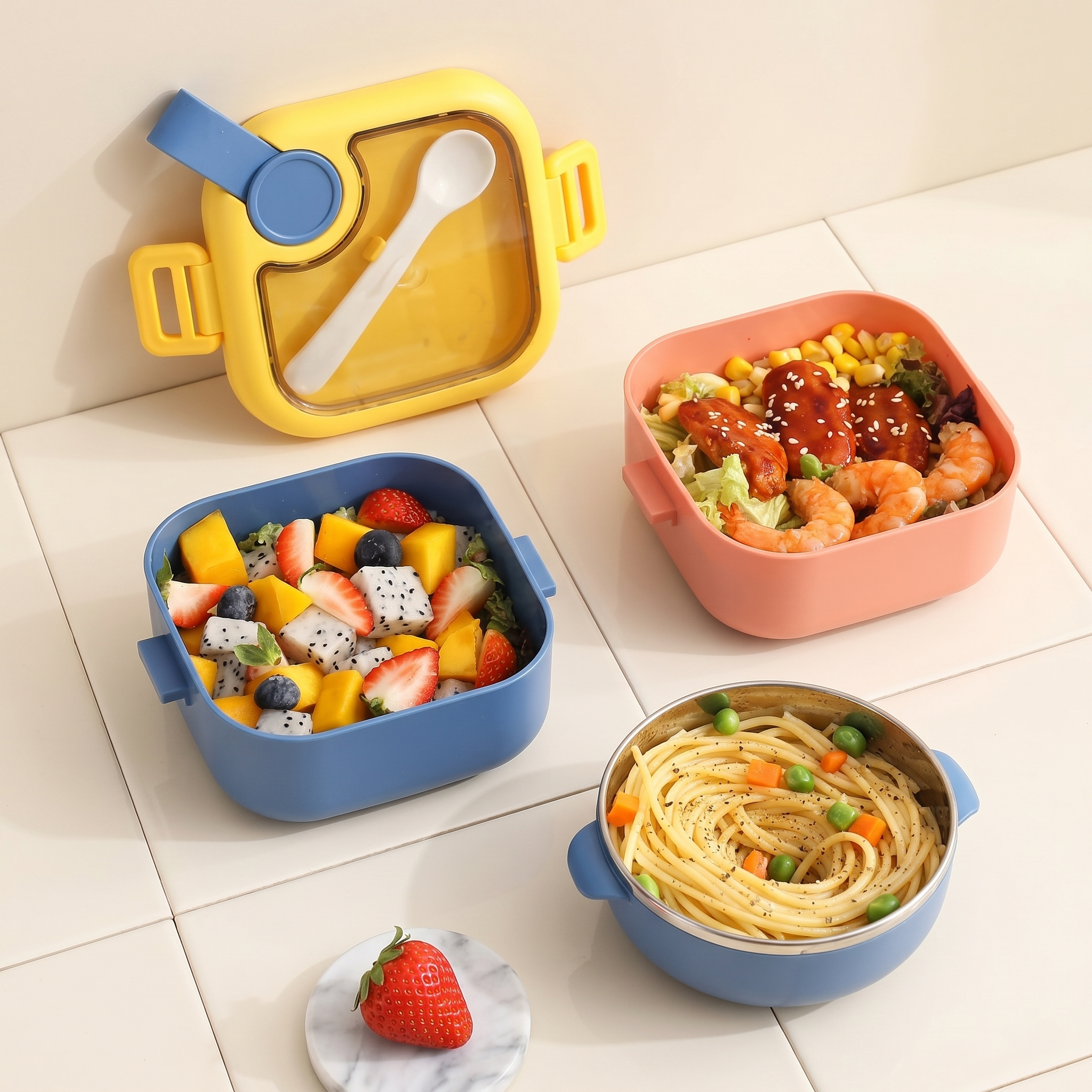 "Space Explorer" 800ml SUS Leak-Proof Kids Lunchbox Set
